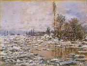Claude Monet Breakup of Ice,Grey Weather France oil painting artist